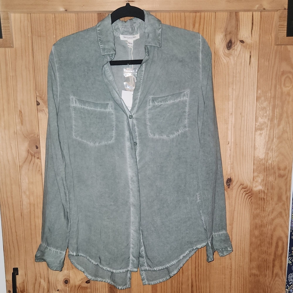 Beachlunchlounge Button-down Top Seafoam Green Size XS